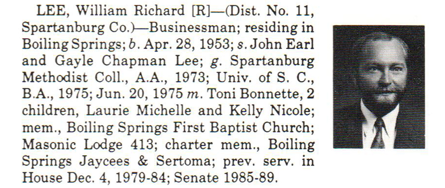 Senator William Richard Lee biography