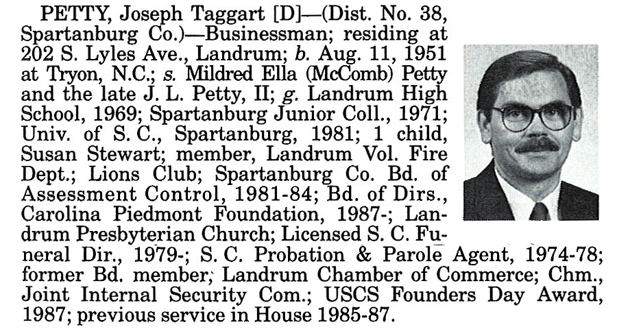 Representative Joseph Taggart Petty biography