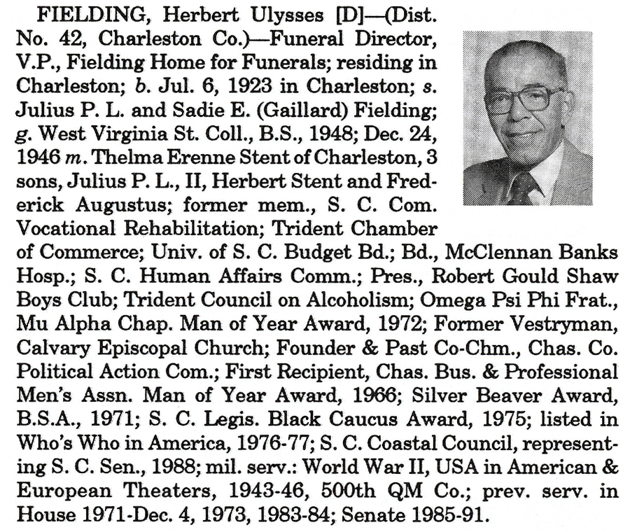 Senator Herbert Ulysses Fielding biography