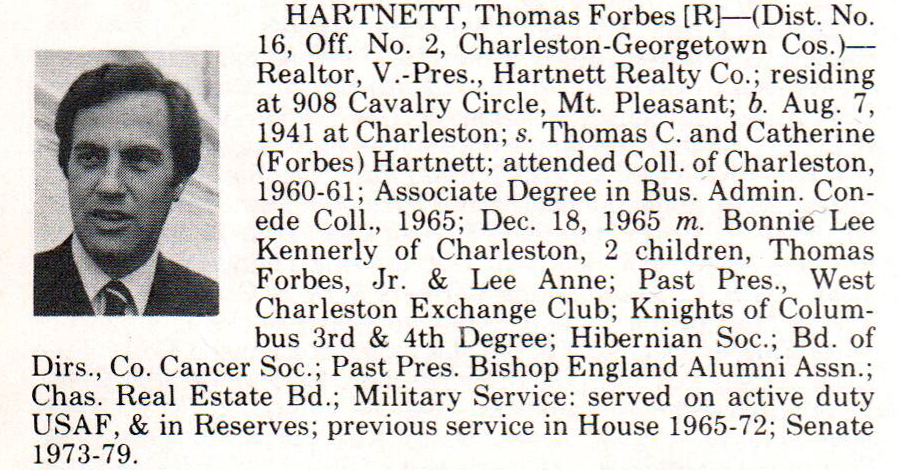 Senator Thomas Forbes Hartnett biography