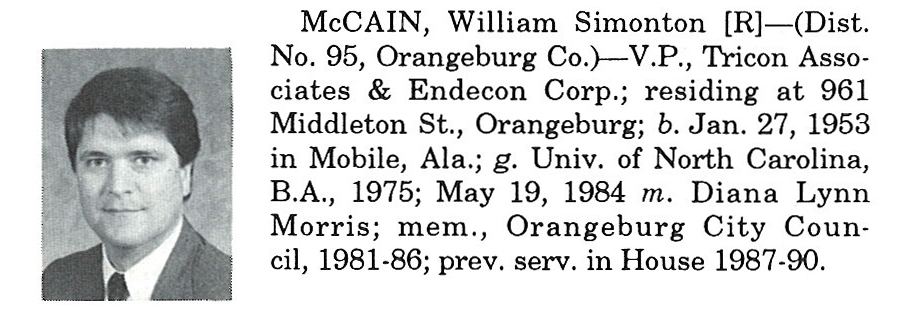 Representative William Simonton McCain biography