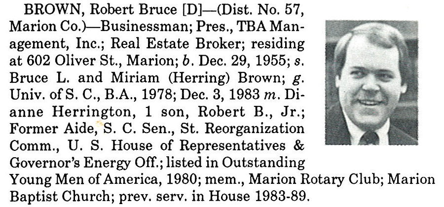 Representative Robert Bruce Brown biography