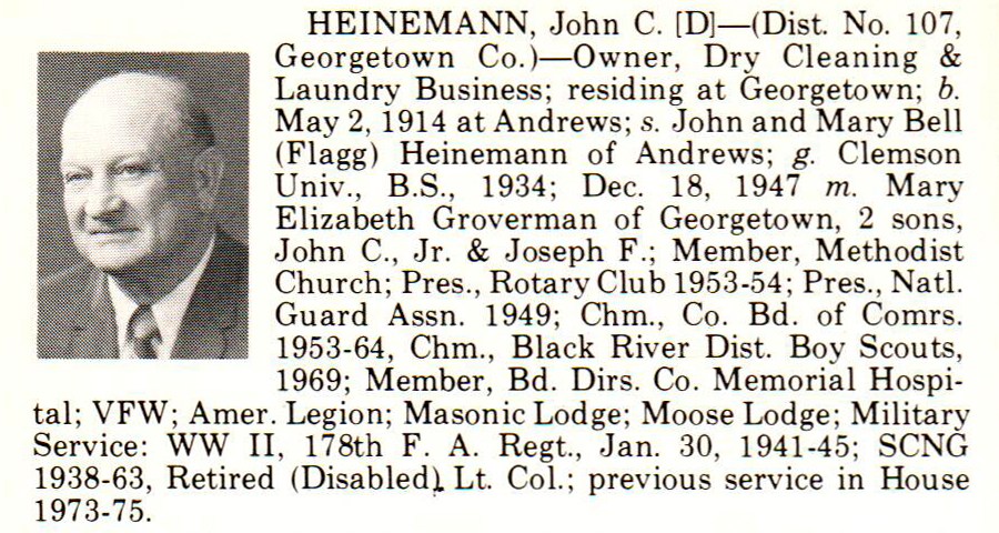 Representative John C. Heineman biography