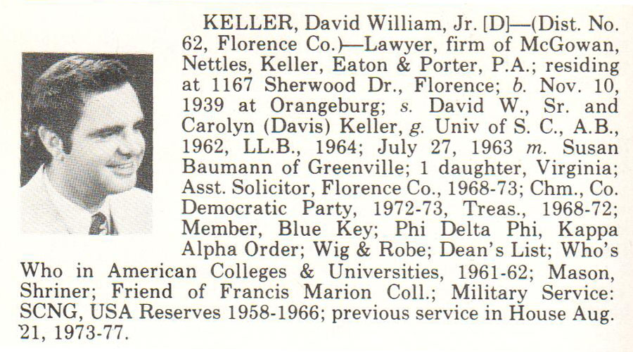 Representative David William Keller, Jr. biography