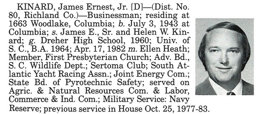 Representative James Ernest Kinard, Jr. biography
