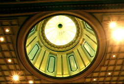 The dome viewable from the ceiling of the Main Lobby