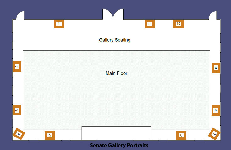 Portrait Map of the Senate Gallery