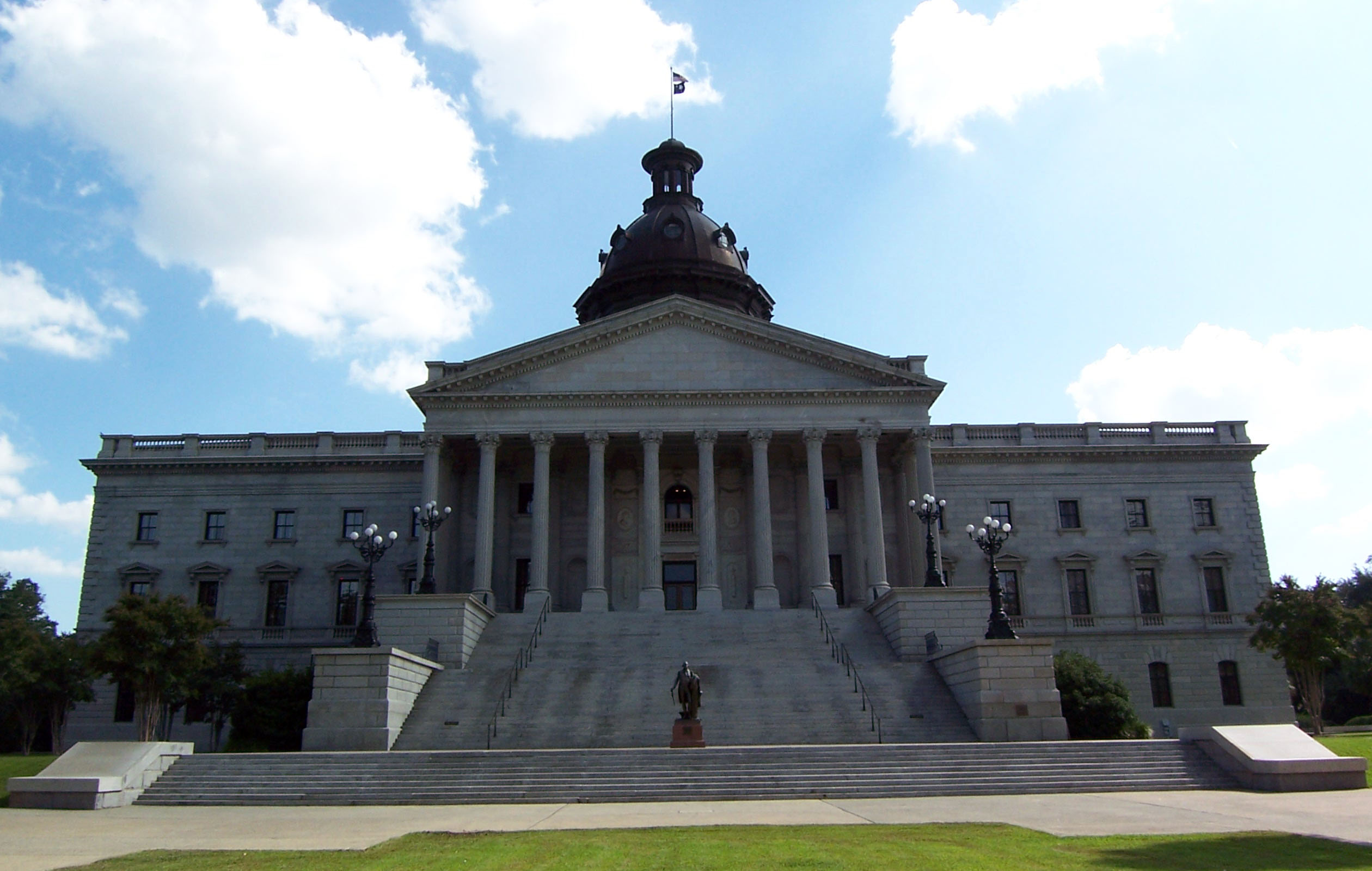 The north side of the State House facing Gervais Street